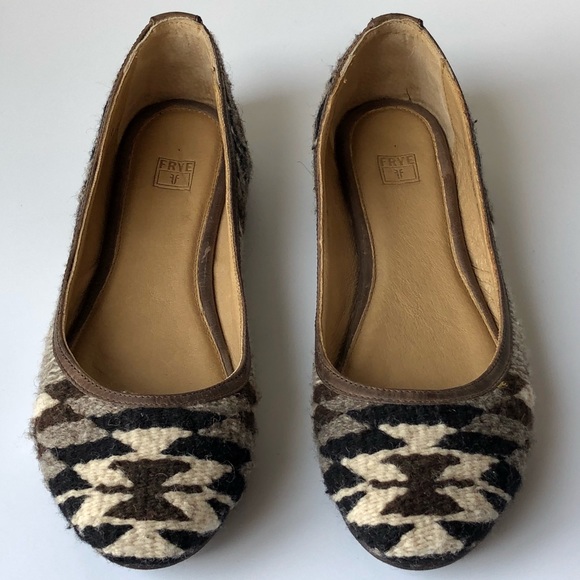 Frye Shoes - New Frye Carson Wool Navajo Ballet Flats